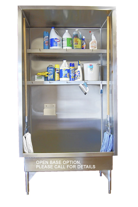 ENCLOSURE MOP SINK 94"x40" STAINLESS STEEL WASH UP CABINET & SHELVES MADE IN USA - Best Sheet Metal, Inc. 