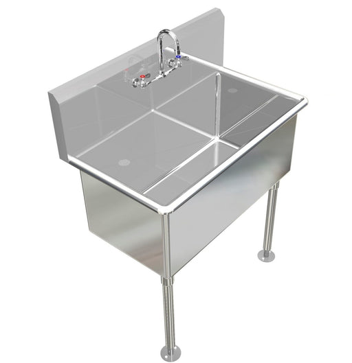 H.D. 14GA Multi-Station Wash Up Sink, 36" | 010M362015L