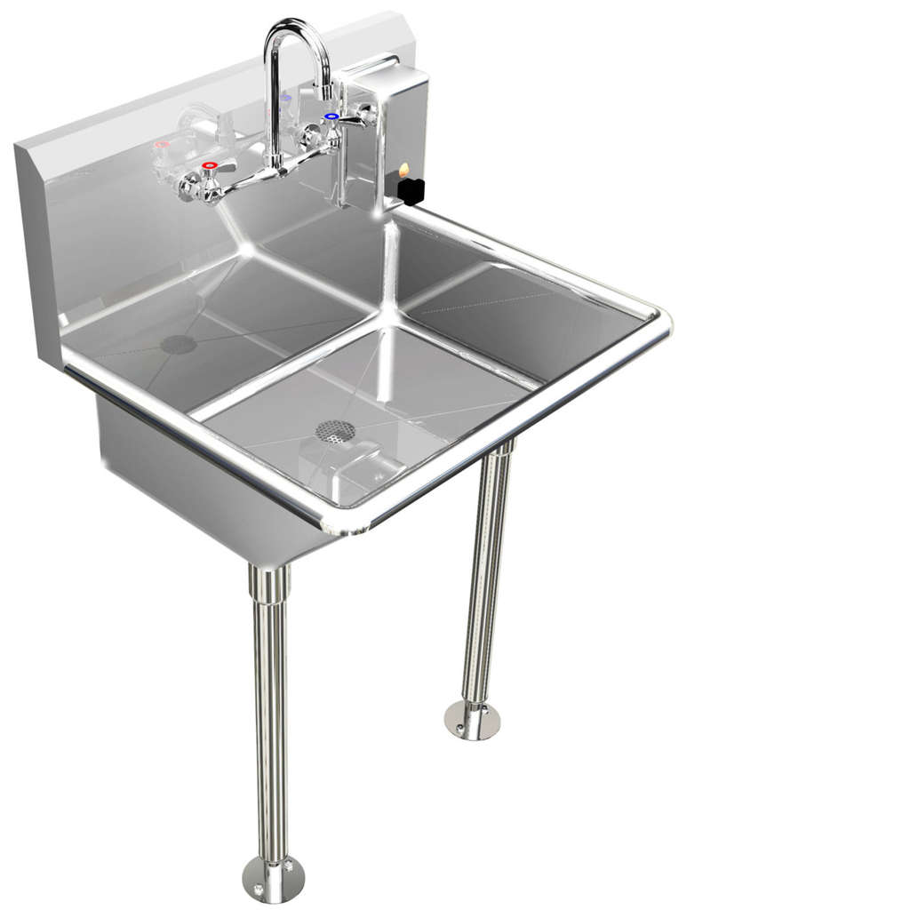 4122 ADA Scrub Sink - Stainless Steel, Two Hand Wash Stations