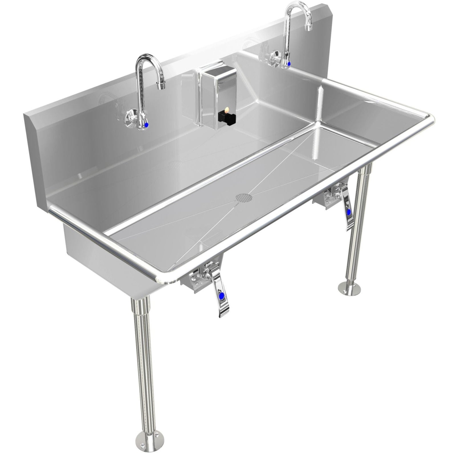 H.D. 14GA Multi-Station Wash up Sink, 40
