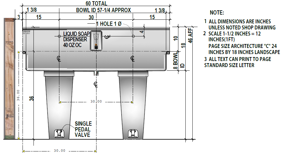 H.D. 14 GA Multi-Station Wash up Sink, 60" | 021Q60208C
