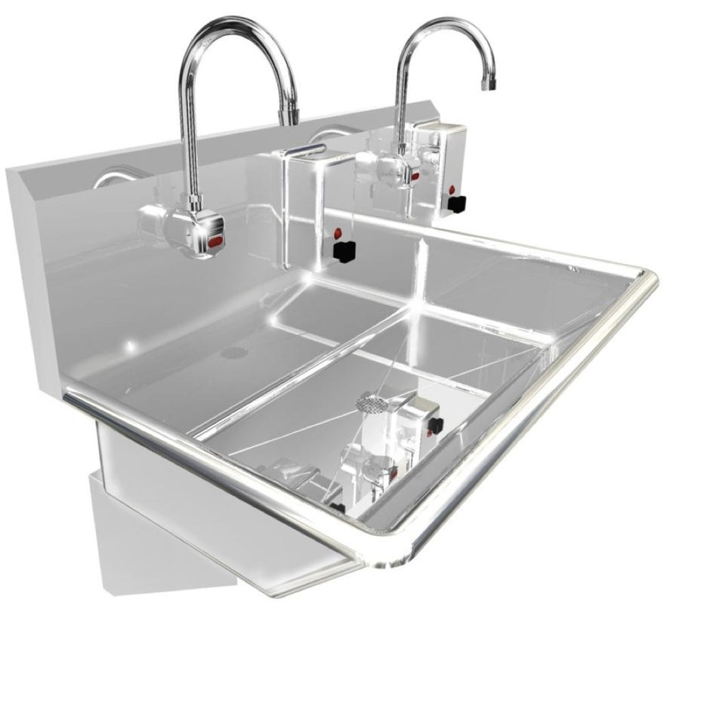 H.D. 14GA Multi-Station Wash up Sink, 36