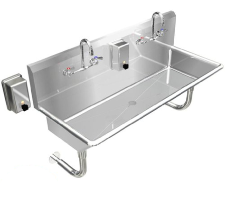 H.D. 14 GA Multi-Station Wash up Sink, 48