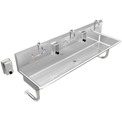 H.D. 14 GA Multi-station Wash up Sink, 72" | 033M72208R