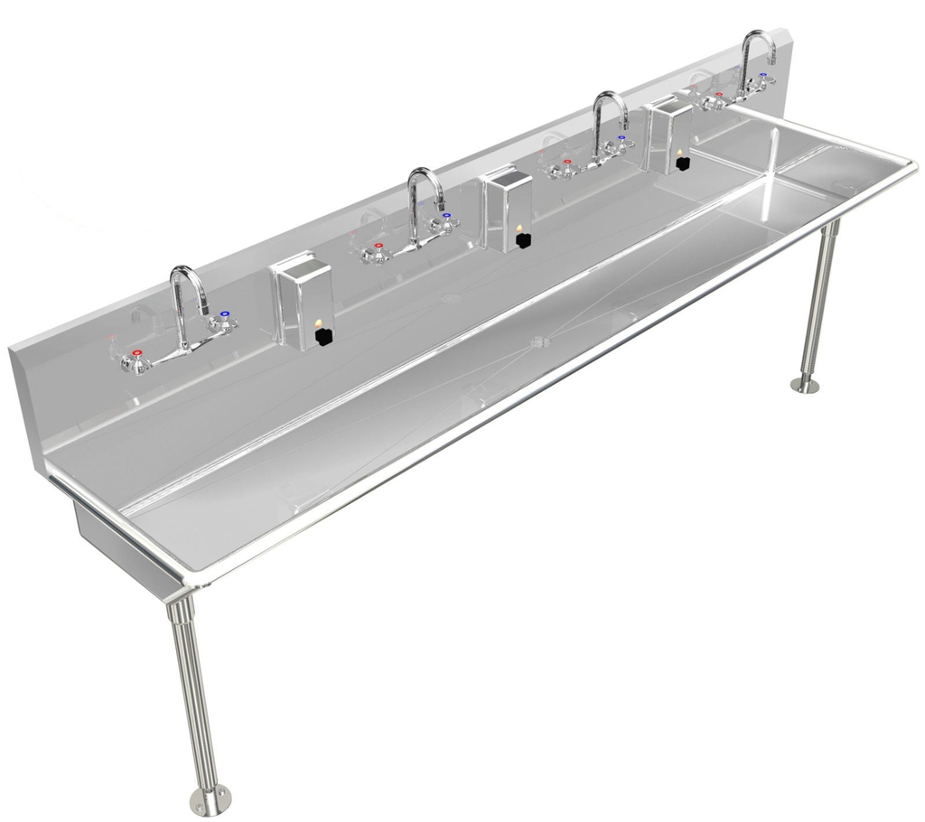 WASH UP HAND SINK 4 USERS MULTI-STATION 84