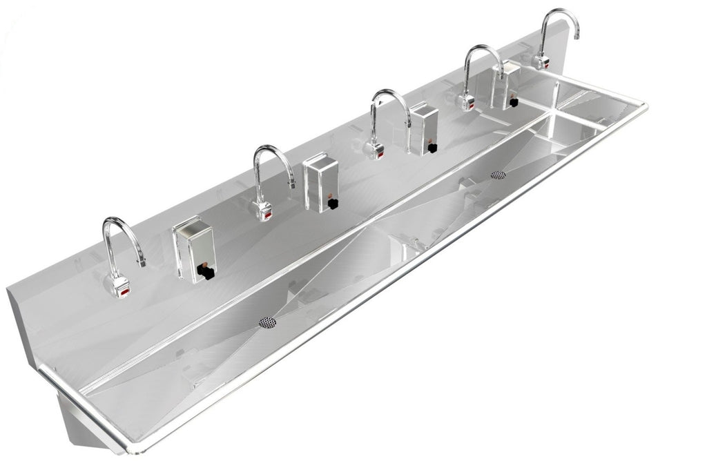 H.D. 14GA Multi-Station Wash up Sink, 120