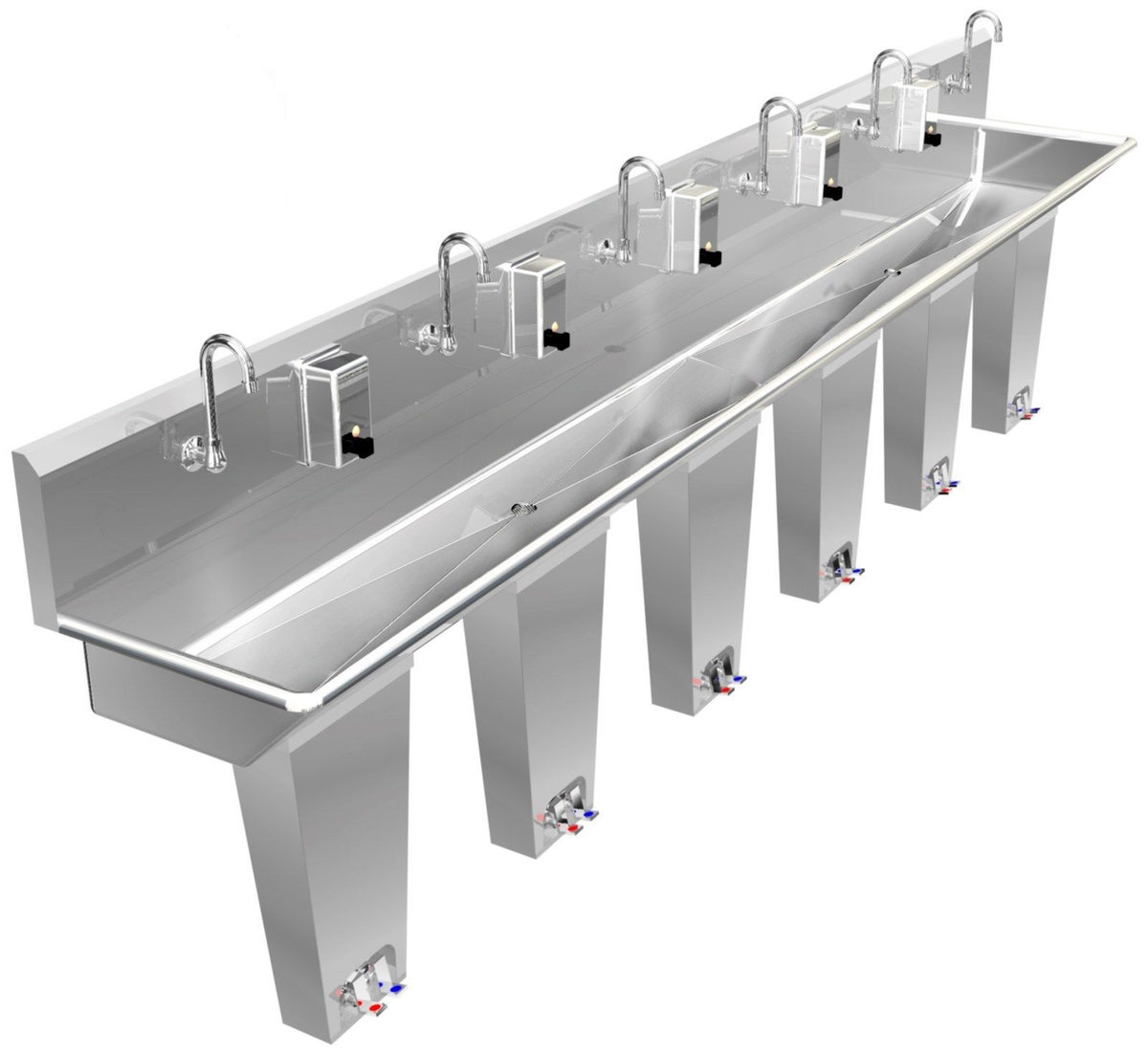 H.D. 14 GA Multi-Station Wash up Sink, 144