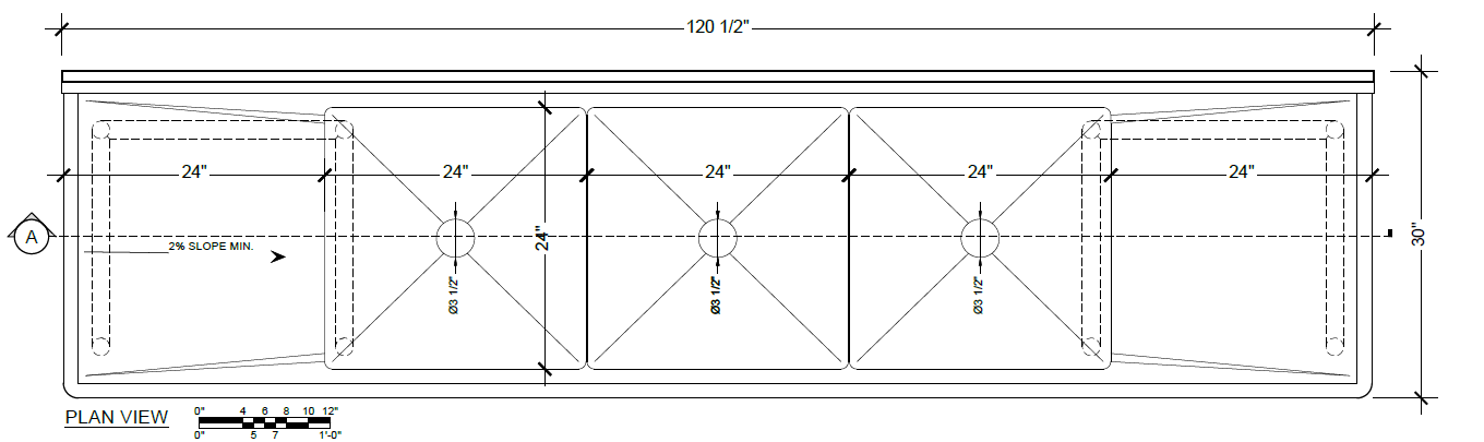 H.D. 14GA 3 Compartment Restaurant Commercial Sink 14"Deep | SHD12130-3-242414-2LR-BLR