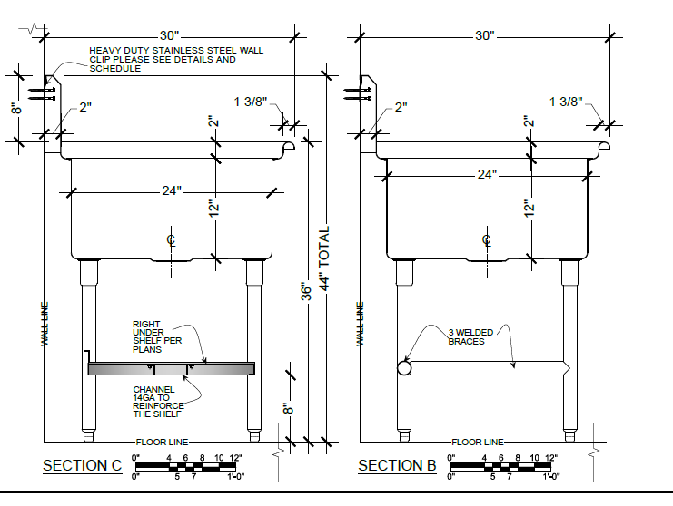 H.D. 14GA 3 Compartment Restaurant Commercial Sink | 120303XXL8 - Right Under Shelve