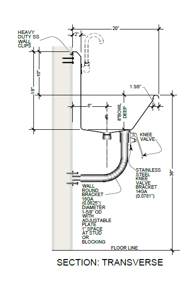 H.D. 14 GA Multi-Station Wash up Sink, 72" | 140K72208R