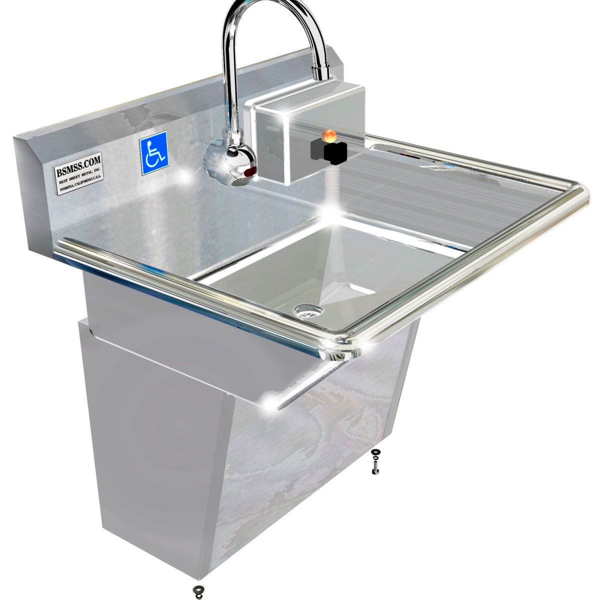 Multi Task Sink H.D. 14GA Multi-Station Wash up Sink with Plumbing Skirt 24