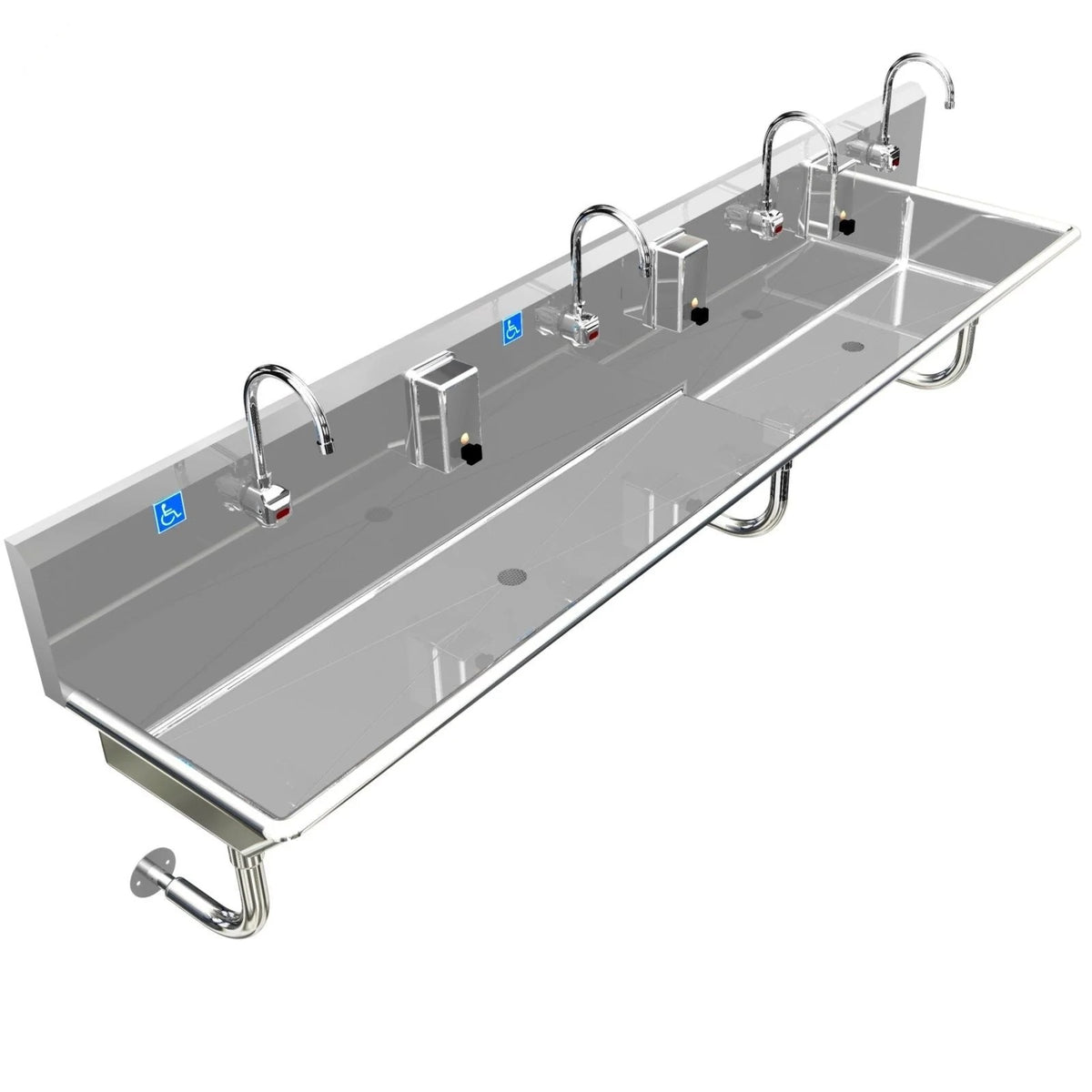 4122 ADA Scrub Sink - Stainless Steel, Two Hand Wash Stations