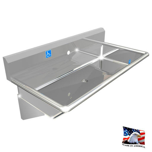 H.D. 14GA Multi-Station Wash up Sink, 40" | ADA-110S402065B
