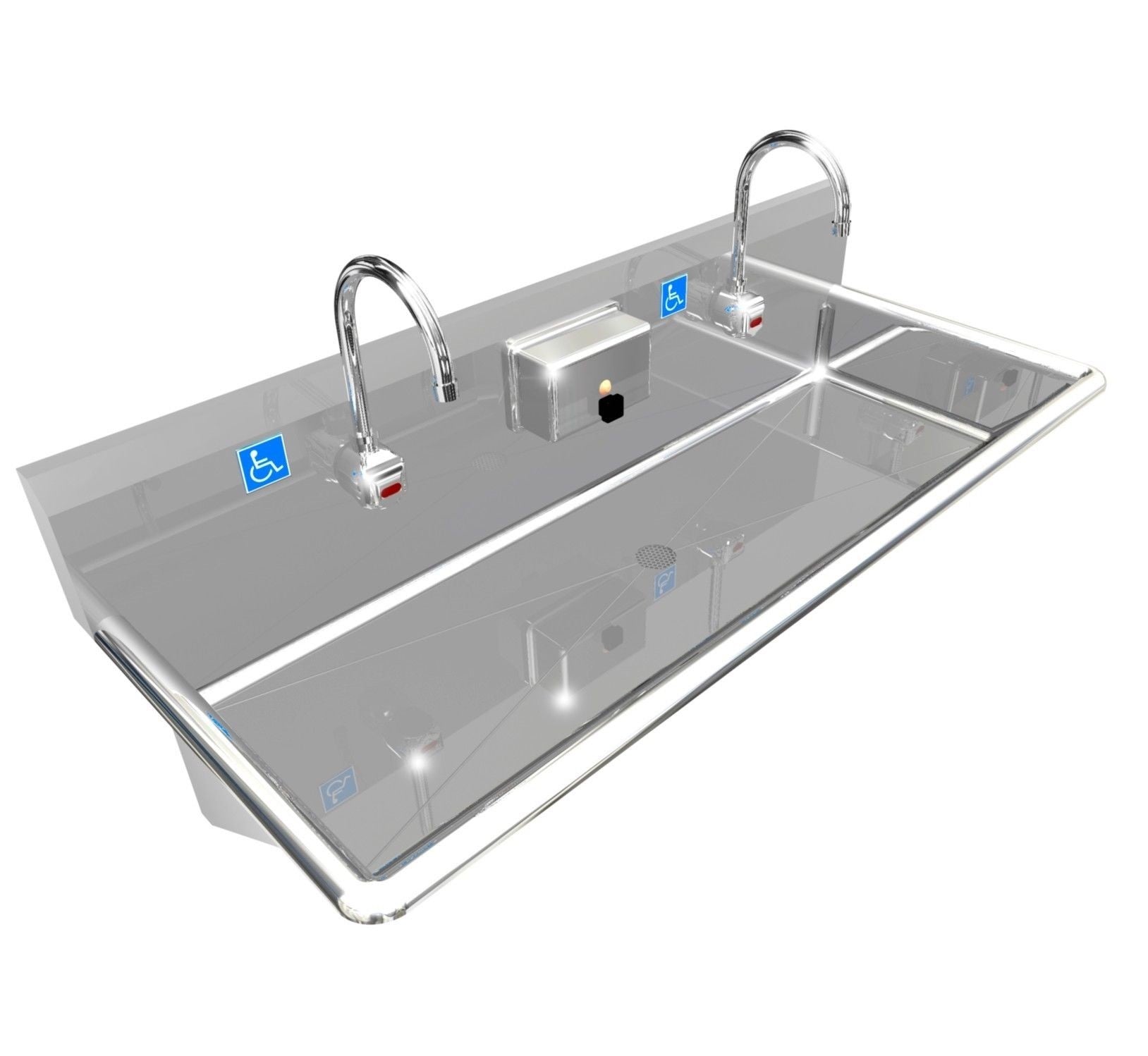 H.D. 14GA Multi-Station Wash up Sink, 48" | ADA-021E482066B