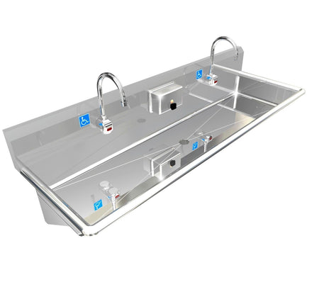 H.D. 14GA Multi-Station Wash up Sink, 60