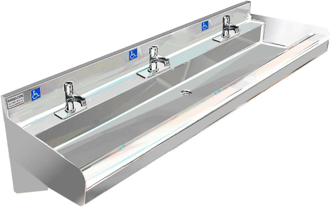 H.D. 14GA Multi-Station Wash Up Sink, 84" | ADA- 030MF84205B