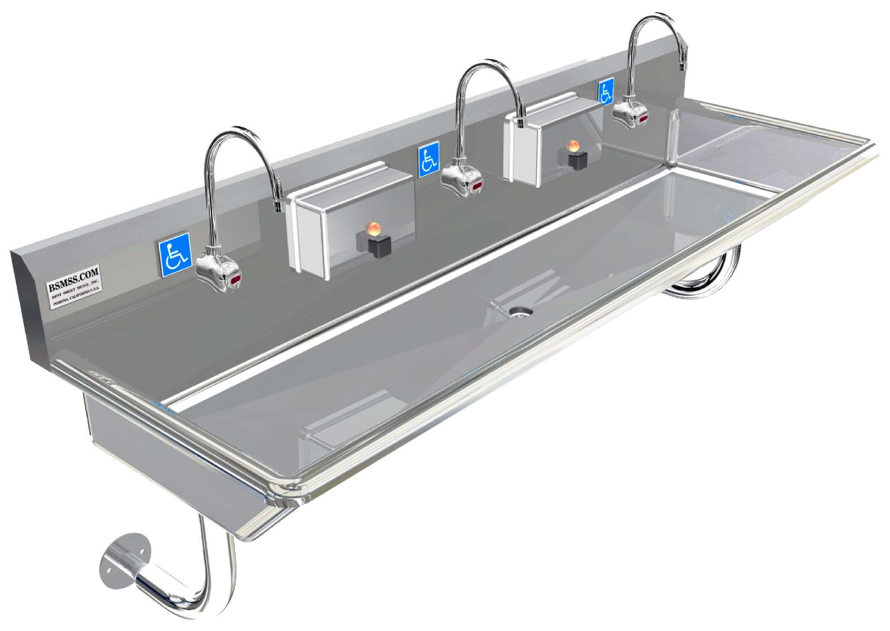 H.D. 14GA Multi-Station Wash up Sink, 60" | ADA-032E602065R