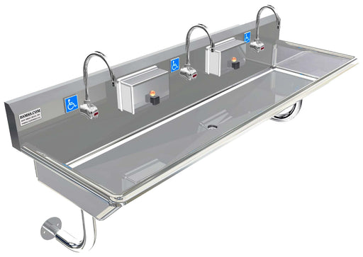 H.D. 14GA Multi-Station Wash up Sink, 60" | ADA-032E602065R