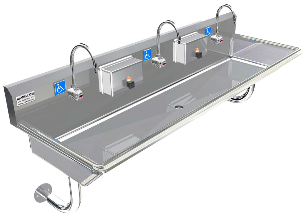 H.D. 14GA Multi-Station Wash up Sink, 60" | ADA-032E602065R