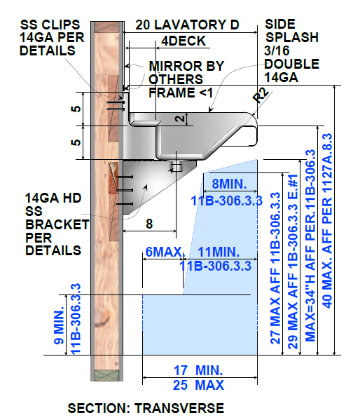 H.D. 14GA Multi-Station Wash Up Sink 120" | ADA-040MF120205B