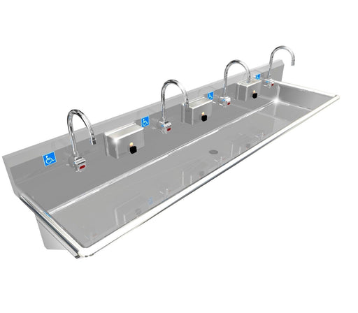 H.D. 14GA Multi-Station Wash up Sink, 80" | ADA-043E802066B