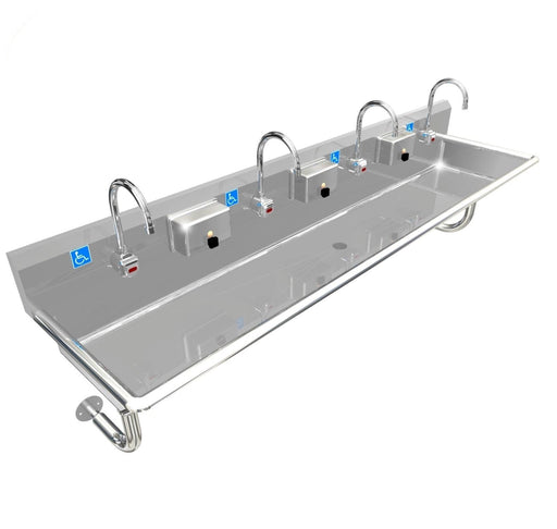H.D. 14GA Multi-Station Wash up Sink, 80" | ADA-043E802066R