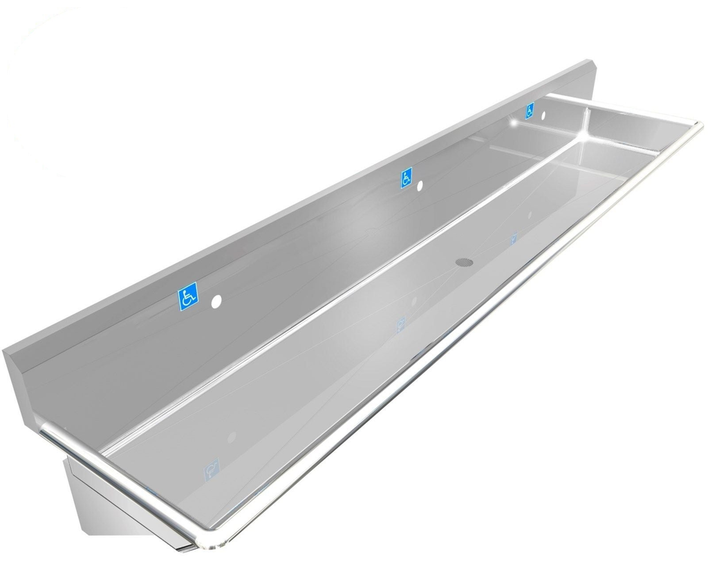 H.D. 14GA ADA Compliant Single Station Wash up Sink, 90