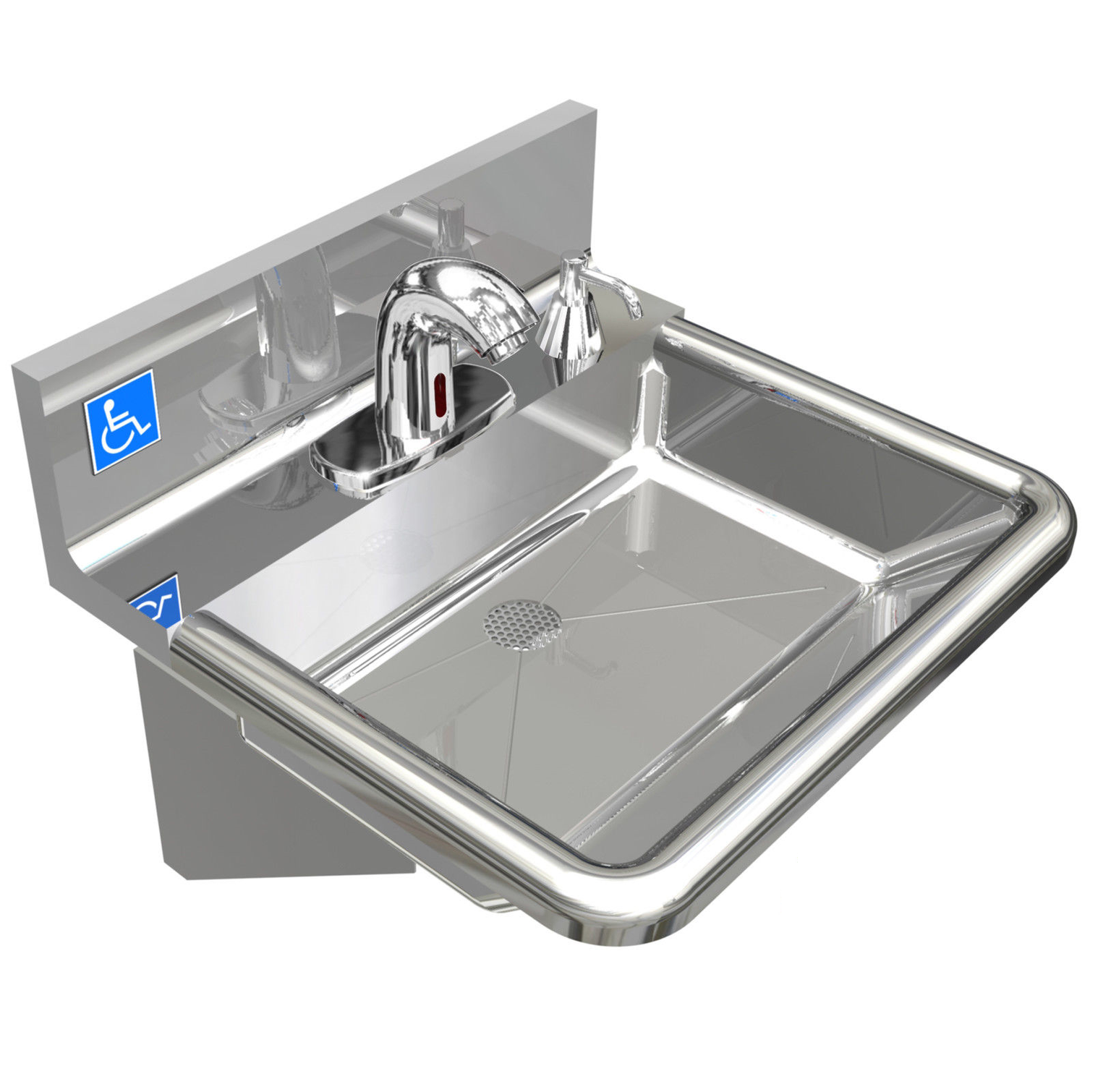 H.D. 14 GA Single Station Hand Sink, 183/4" ADAD310H19175B