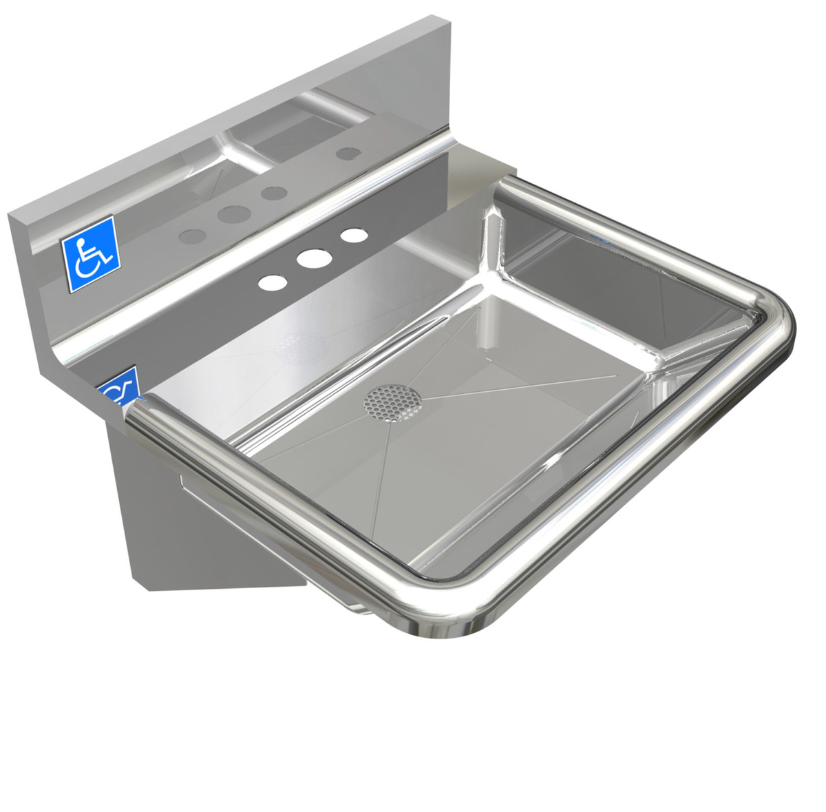 H.D. 14 GA Single Station Hand Sink, 18-3/4