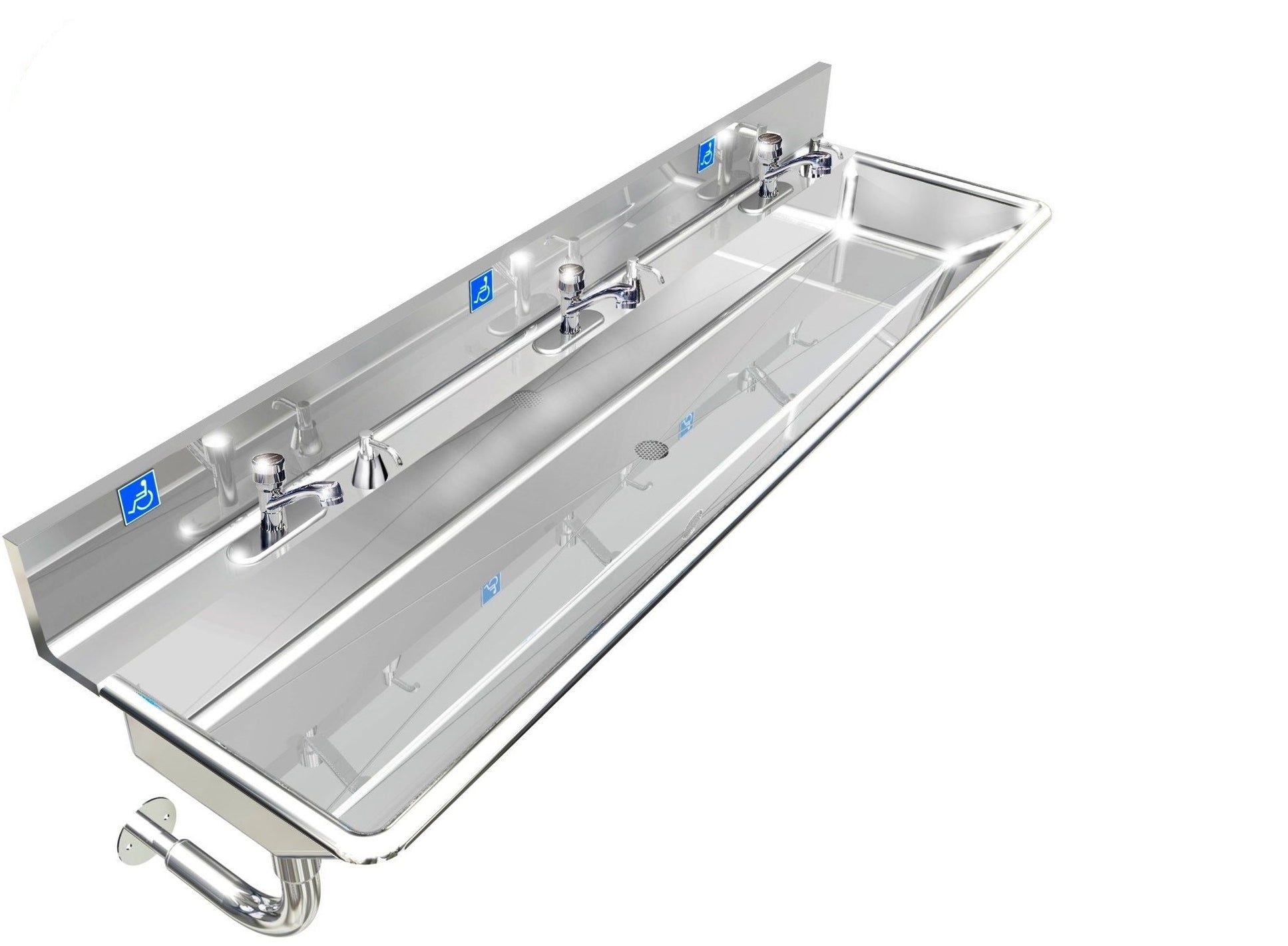 H.D. 14GA Multi-Station Wash up Sink, 60