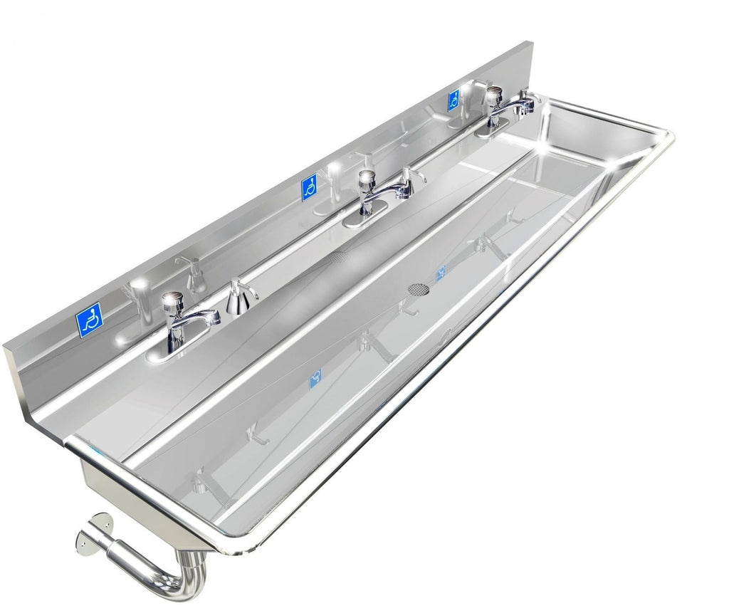 ADA Compliant Stainless Steel Wash up Sink | 72