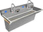 H.D. 14GA Multi-Station Wash up Sink with Plumbing Skirt 48" | ADA-S022E482065B