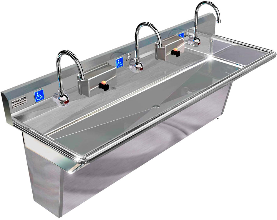 H.D. 14GA Multi-Station Wash up Sink, 60" | ADA-S032E602065B