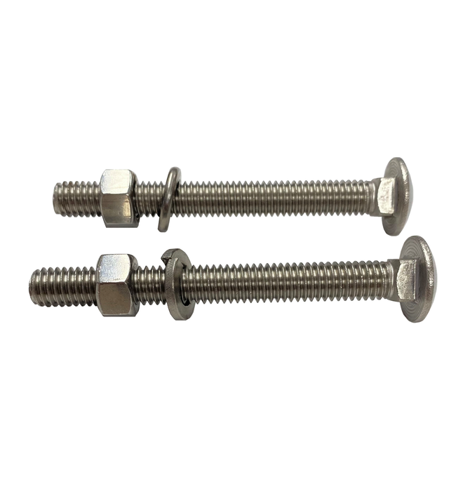 Stainless Steel Bolt, Washer & Nut for Exterior Bearing. Set of 2