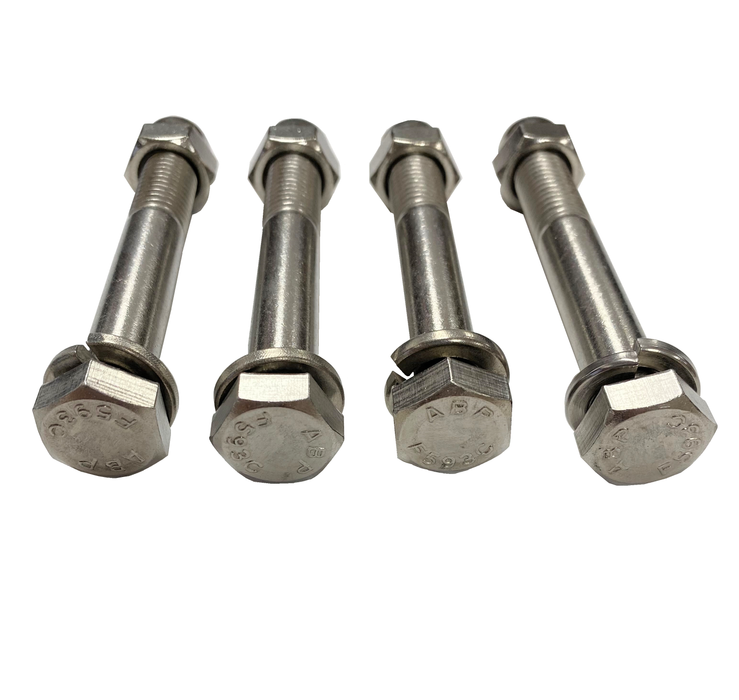 Set of 4 Stainless Steel Bolt, Acorn Nut and Washers for BSM Tumbler Casters | T200-V130