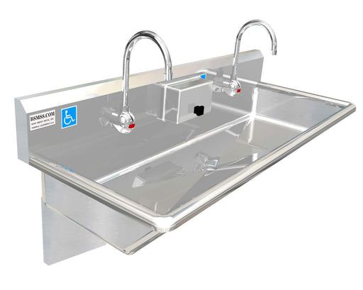 H.D. 14GA Multi-Station Wash up Sink, 42" | ADA-021E422065B