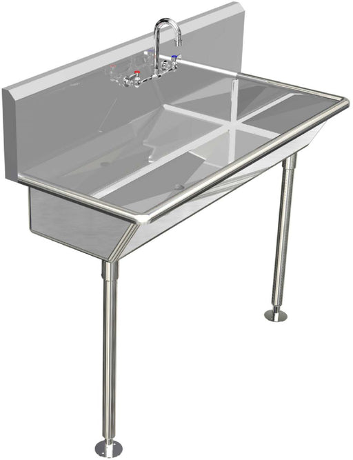 H.D. 14 GA Single-station Wash up Sink, 48" | 010M48208L