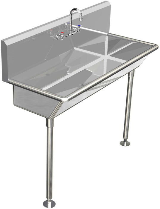 H.D. 14 GA Single-station Wash up Sink, 48" | 010M48208L
