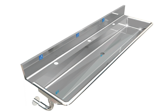 H.D. 14GA Multi-Station Wash up Sink, 60" | ADA-D330S602065R