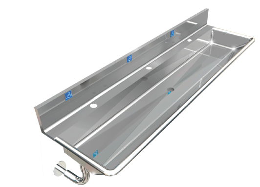 H.D. 14GA Multi-Station Wash up Sink, 60" | ADA-D330S602065R