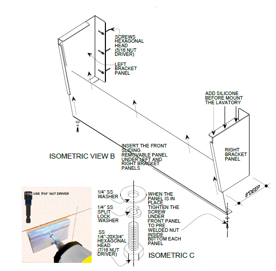H.D. 14GA Multi-Station Wash up Sink, 60" | ADA-S032E602065B