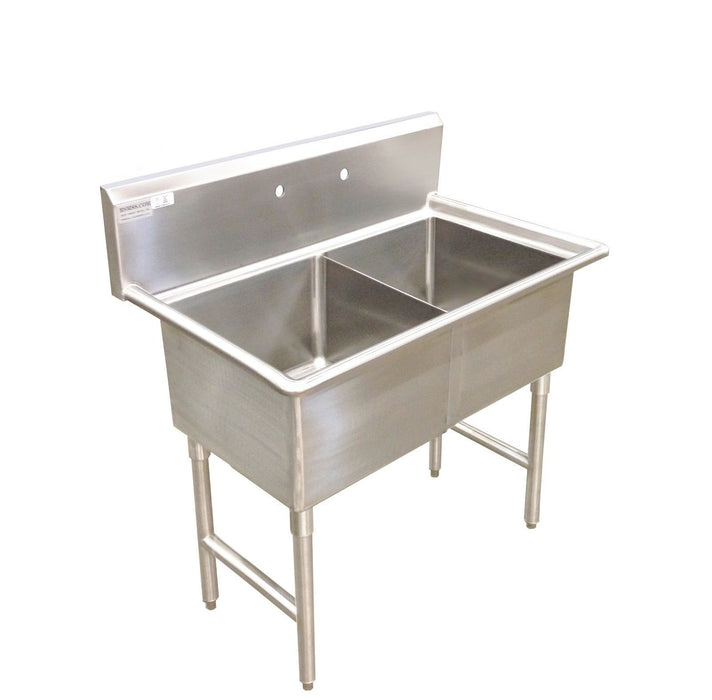POT SINK 2 COMPARTMENT STAINLESS NSF HEAVY DUTY 14GA (NO DRAINBOARS) MADE IN USA - Best Sheet Metal, Inc. 