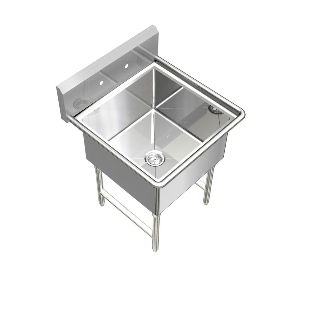 Elite All Stainless 1 Bowl Sink W 18 Drain Board L