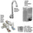 HAND SINK FLOOR MOUNT 4 STATION 96" PEDAL VALVE WASH-UP HANDS FREE STAINLESS ST. - Best Sheet Metal, Inc. 