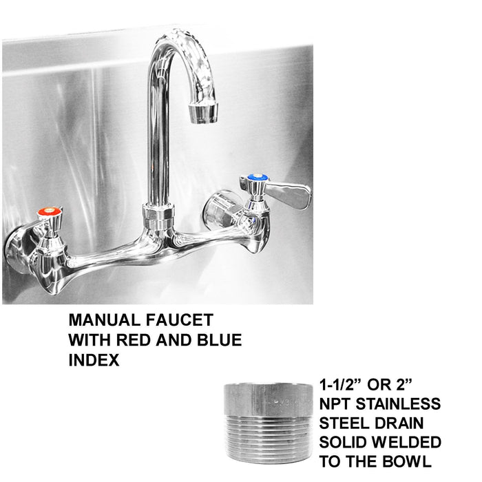 HAND WASHING SINK 36"X24"X15"DEEP BIG TUB HEAVY DUTY STAINLESS STEEL MADE IN USA - Best Sheet Metal, Inc. 