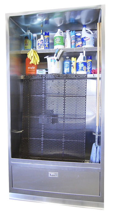MOP SINK 94"x46" STAINLESS STEEL WASH UP ENCLOSURE CABINET W/SHELVES MADE IN USA - Best Sheet Metal, Inc. 