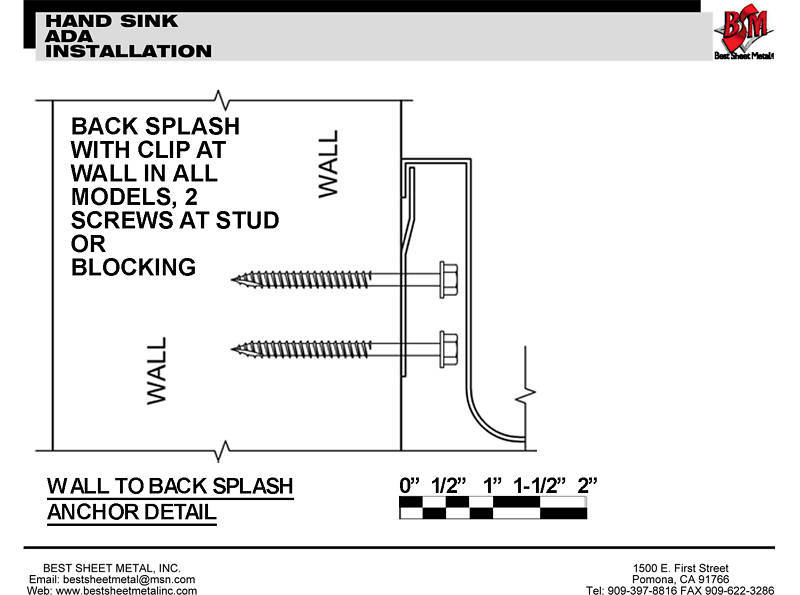 Stainless Steel ADA Compliant Multi-Station Wash up Sink, 72" Metering Faucet, Wall Brackets | ADA-D33M72206B - Best Sheet Metal, Inc. 