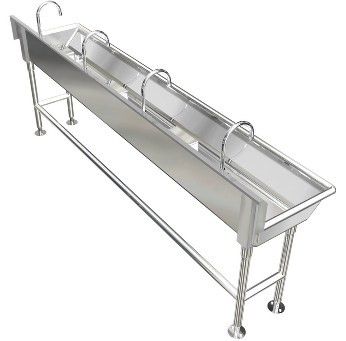H.D. 14GA Multi-Station Wash up Sink, 96 H.D. 14GA Multi-Station Wash up Sink, 96