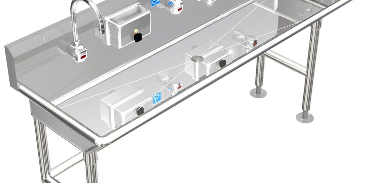 H.D. 14GA Multi-Station Wash up Sink, 80